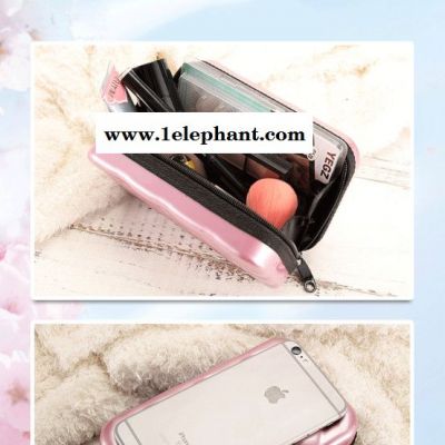 迷你化妆洗漱包收纳盒航空过夜包简约小号旅行箱式手拿包图8