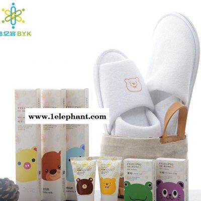 卡通款酒店一次性用品客房牙具牙刷牙膏六合一洗漱图3