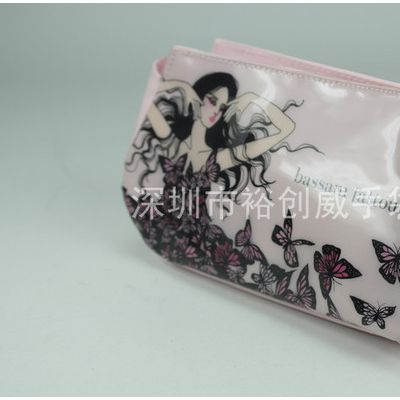 2014光胶料时尚化妆包 女孩图案女士可爱化妆袋 **洗漱袋图3