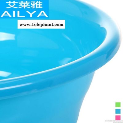 艾莱雅塑料鼓型家用洗菜洗内衣洗水果洗漱洗脸洗痛手洗泡脚水盆                强化边缘 防滑不变形图3
