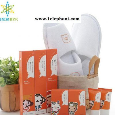 卡通款酒店用品牙具洗漱六件套宾馆一次性牙刷牙膏套装图2