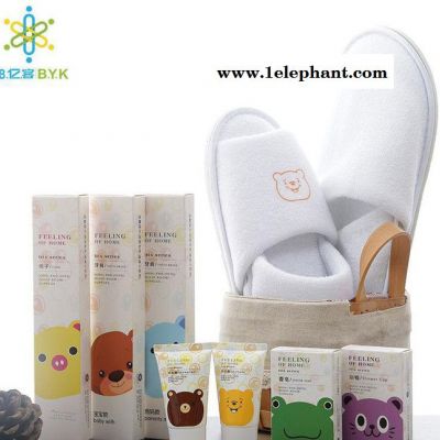 卡通款酒店用品牙具洗漱六件套宾馆一次性牙刷牙膏套装图3