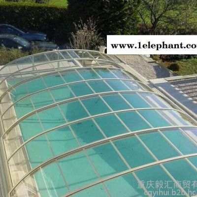 重庆毅汇耐力板雨篷厂房广告灯箱视窗板农业温室大棚采光板防雾滴板UV板抗紫外线板篮球板pc聚碳酸酯耐力板支架空调阳台雨篷板图7