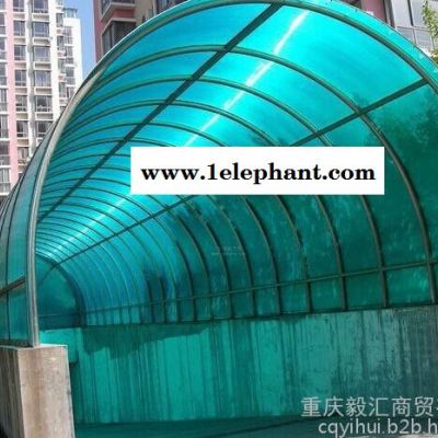 重庆毅汇耐力板雨篷厂房广告灯箱视窗板农业温室大棚采光板防雾滴板UV板抗紫外线板篮球板pc聚碳酸酯耐力板支架空调阳台雨篷板图3