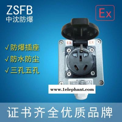 中沈防爆BXX 三孔五孔防爆插座bxx-10a/220v86盒青岛那里有三孔五孔防水防尘插座 新疆那里有三孔插座图3