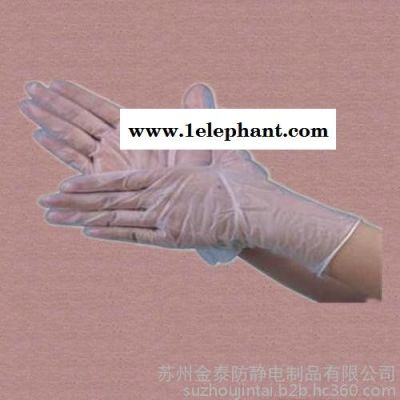 无尘布手套 双面防静电手套  条纹手套  防静电点塑手套  防静电防滑手套  劳保手套图2