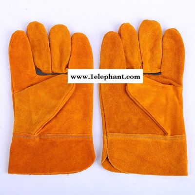 短款牛二层皮电焊手套耐磨舒适二层牛皮电焊工手套劳保手套批发图4