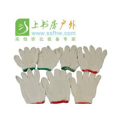 直销劳保手套 涤纶棉纱手套 劳防工作防护手套加厚线手套图2