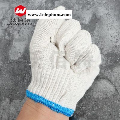 劳保手套棉线手套 工作加厚尼龙手套白色纱线手套耐磨劳动线手套图5
