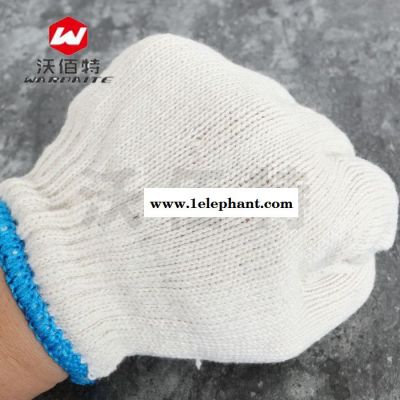 劳保手套棉线手套 工作加厚尼龙手套白色纱线手套耐磨劳动线手套图3