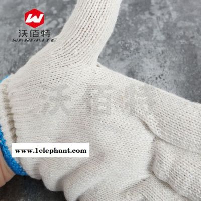 劳保手套棉线手套 工作加厚尼龙手套白色纱线手套耐磨劳动线手套图4