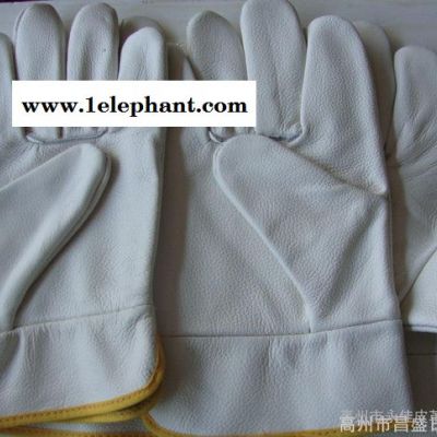 直销家私牛皮白色司机款劳保手套 焊工隔热焊工手套 工业手套图3