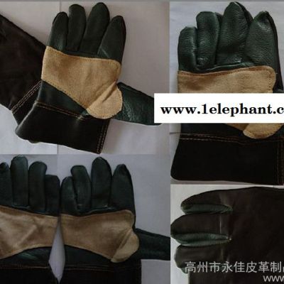 牛皮制焊工手套 劳保手套 家私皮加托耐高温工业手套图2