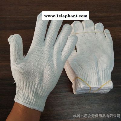 600克棉纱手套白色线手套工作手套劳保作业手套耐磨透气漂白纱线手套建筑手套普通劳保手套图3