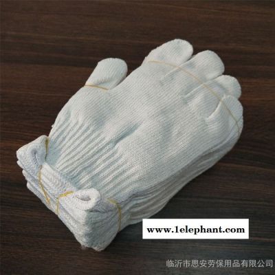600克棉纱手套白色线手套工作手套劳保作业手套耐磨透气漂白纱线手套建筑手套普通劳保手套图4