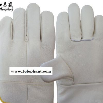 现货出售家私牛皮浅色司机款劳保手套 电焊手套 防护手套图2