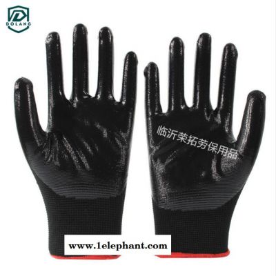DOLANGA-0009十三针涤纶浸胶手套挂胶加厚耐磨防滑抗撕裂防油防水劳保手套图4