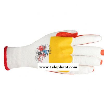 DOLANGB-0010牛郎星棉纱手套 加厚防护耐磨防滑线手套 劳保手套 胶片手套 批发 牛郎星手套图2