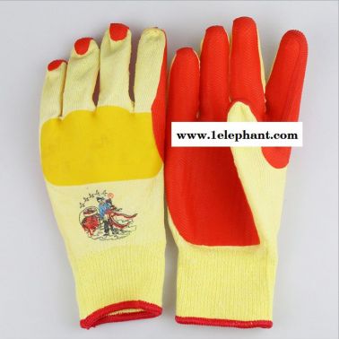 DOLANGA-0005牛郎星胶片手套 涂胶手套劳保手套 加厚防护耐磨防滑线胶手套