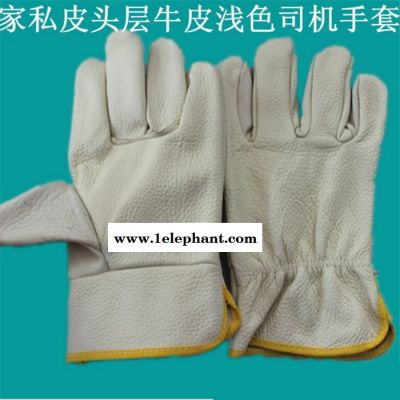 利林大量批发短全皮电焊手套 劳保手套 头层深色浅色牛皮全皮司机手套图2