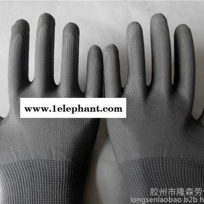 厂家批发十三针尼龙灰纱灰乳胶手套皱纹浸胶宁波劳保手套挂胶防护手套图2