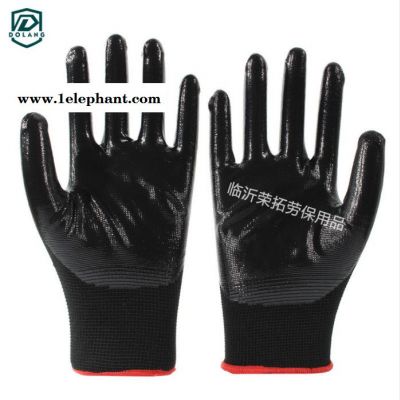 DOLANGB-0002十三针涤纶浸胶手套挂胶加厚耐磨防滑抗撕裂防油防水劳保手套 十三针涤纶手套图3