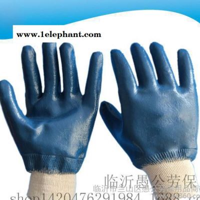 商品介绍: 品名:罗口全挂 型号:蓝丁晴劳保手套 价格:3.50元/副 特点:防油、耐磨、有手部防图3