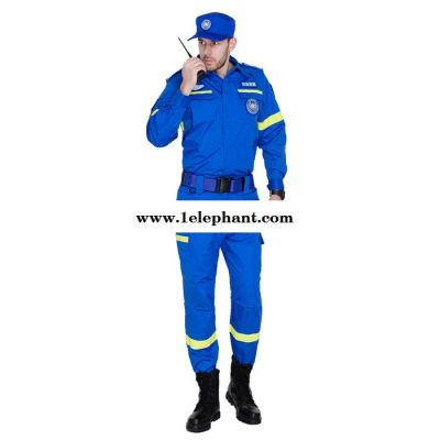 2019新款蓝色国际救援服装应急消防服LJY-109X图2