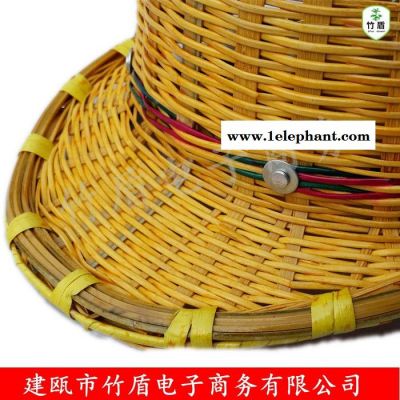竹编安全帽夏季透气安全帽防砸工地竹子藤安全帽 **图4
