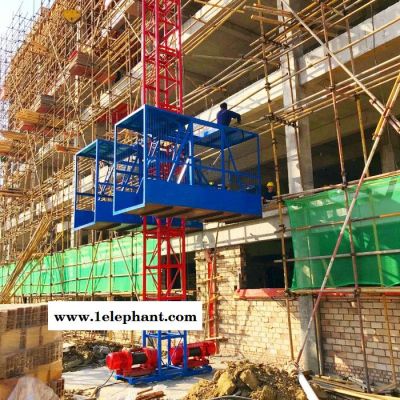 施工升降机 建筑工地物料升降机盖房上料提升机 龙门架升降机单柱双笼升降机图6