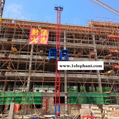 施工升降机 建筑工地物料升降机盖房上料提升机 龙门架升降机单柱双笼升降机图7