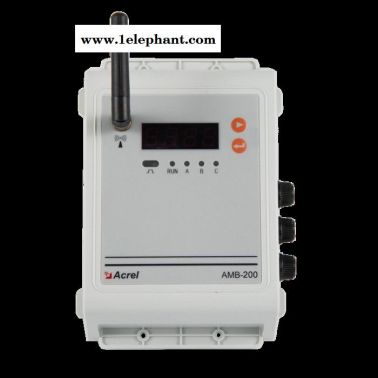 安科瑞AMB200-LR低压母线测温装置 RS485通讯多路温湿度测试红外线通讯预警及报警功能