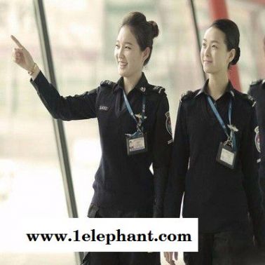 2021春季新版机场安检服 09CA上海浦东机场长袖安检服 精梳棉黑色安检服