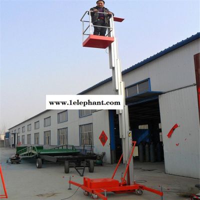 天擎 SJYL 室内小型移动升降机 铝合金式液压升降平台 单双柱铝合金升降机图2