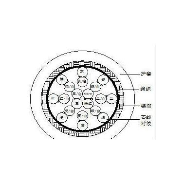 美标UL2464 24AWG 20芯信号屏蔽线 双绞线阻燃环