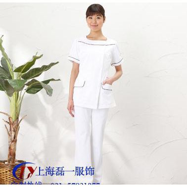 女士短袖护士服 夏季护士服白大褂订做 上海工厂定制 出货快量大价优