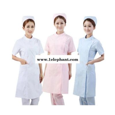 【人人伊美】供应偏襟立领短袖护士服 夏装护士服 白粉蓝护士服 加工护士服