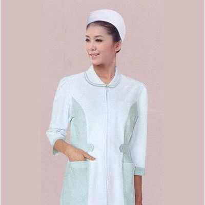 低价定做夏季短袖医生护士服涤棉白大褂医院手术服定制订做图2