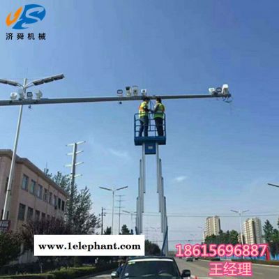 移动铝合金升降机双柱室内外高空作业货梯车载双人液压电瓶平台梯图6