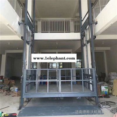 德斯沃SJG生产液压8吨大型仓库液压升降运输平台导轨式升降货梯 导轨升降机图5