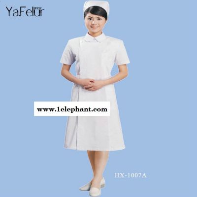 夏季护士服短袖 美容院工作服 女护士白大褂药店服定做图7