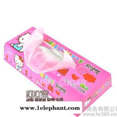 韩国** Hello Kitty凯蒂猫食品袋保鲜袋100张 无图案大号 KT221