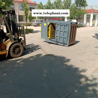 科博塑料袋保鲜袋压包打包机  废品易拉罐压扁铁桶压块打包机图6