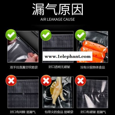 供应加厚纹路真空食品包装袋 圆点纹塑封袋子 商用熟食腊肉保鲜袋图3