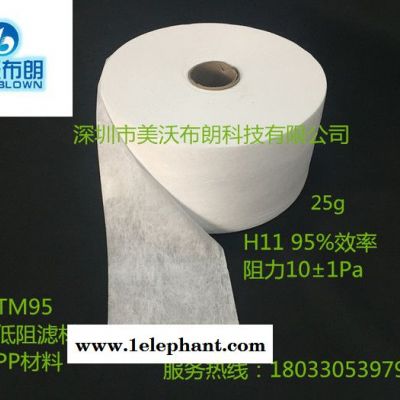 深圳厂家定制高效低阻熔喷滤材,H11 95%效率 进口PP材料,HEPA滤网夹碳布核心原材料——美沃布朗图3