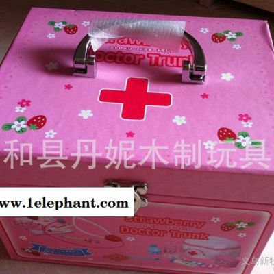 批发 儿童木制过家家仿真玩具 医生护士组合 药箱图3