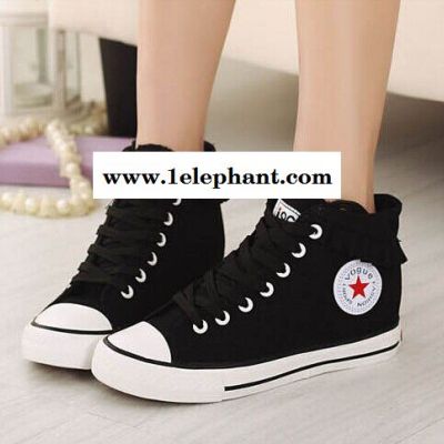 内增高女帆布潮款学生护士2014春秋时尚单高帮鞋MA27代发图2