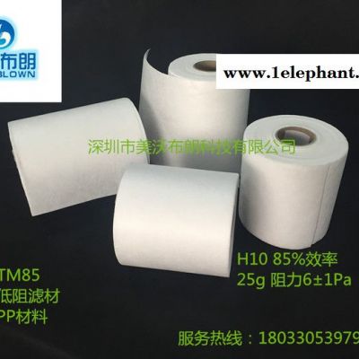 深圳厂家定制高效低阻熔喷滤材，进口原材料，H10 85%效率HEPA滤网，夹碳布核心原材料——美沃布朗图4