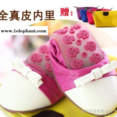 2015时尚软面皮平底防滑女单鞋四季鞋真皮内里护士孕妇学生鞋图3