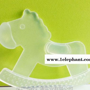 全硅胶透明婴儿牙胶 硅胶安全无毒咬牙器 磨牙器 婴儿用品